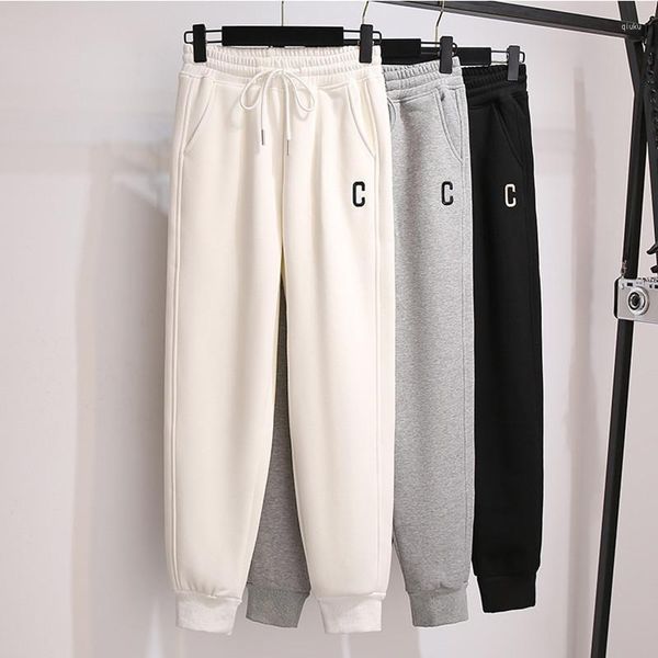women's pants winter women fleece casual warm thick trousers solid c print loose drawstring sweatpants plush harem girls sportwear, Black;white
women's pants winter women fleece casual warm thick trousers solid c print loose drawstring sweatpants plush harem girls sportwear, Black;white