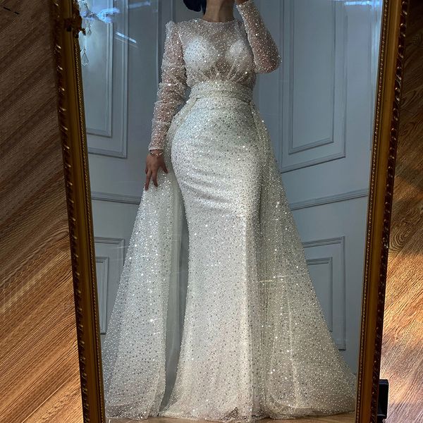 luxury mermaid evening dresses 2023 long sleeves beaded sequins detachable train shiny women party gown formal outfits, Black;red
luxury mermaid evening dresses 2023 long sleeves beaded sequins detachable train shiny women party gown formal outfits, Black;red