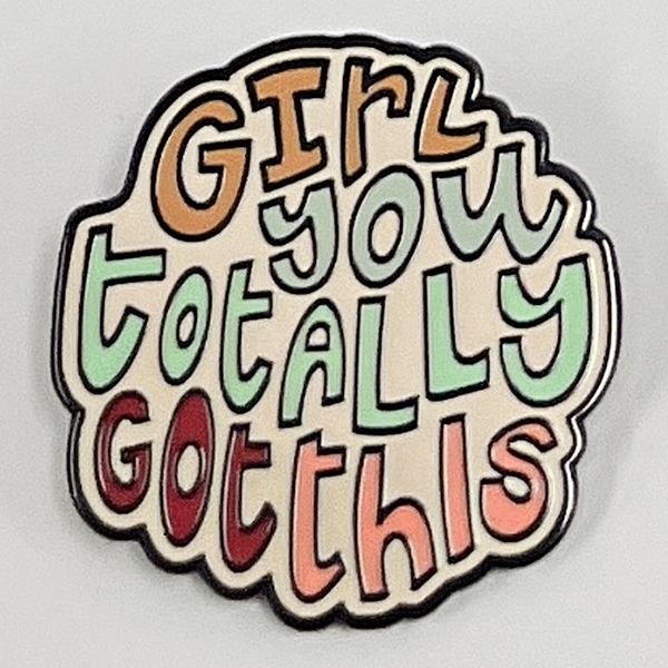 girl you totally got this pin cute anime movies games hard enamel pins collect metal cartoon brooch backpack hat bag collar lapel badges, Blue
girl you totally got this pin cute anime movies games hard enamel pins collect metal cartoon brooch backpack hat bag collar lapel badges, Blue