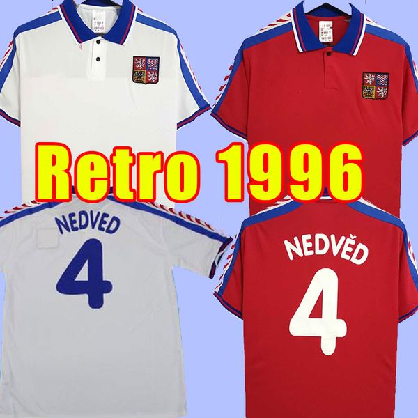 retro soccer jerseys czech republic 1996 1997 vintage uniform #18 novotny #4 nedved #8 poborsky #19 frydek s-2xl 96 97 home red classic foot, Black;yellow
retro soccer jerseys czech republic 1996 1997 vintage uniform #18 novotny #4 nedved #8 poborsky #19 frydek s-2xl 96 97 home red classic foot, Black;yellow