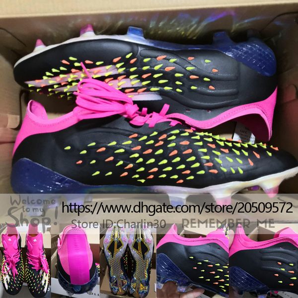 send with bag quality football boots predcopx fg mens soccer cleats firm ground outdoor trainers soft leather comfortable electroplate footb, Black
send with bag quality football boots predcopx fg mens soccer cleats firm ground outdoor trainers soft leather comfortable electroplate footb, Black
