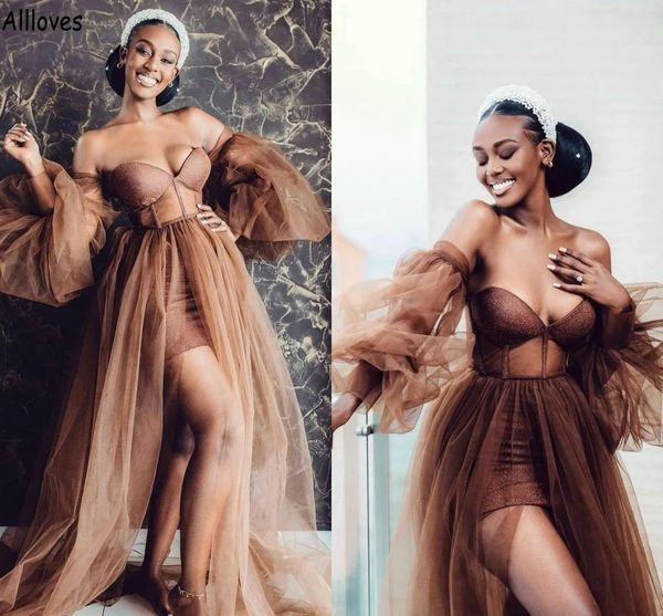 brown sweetheart cocktail evening dresses with puffy long sleeves formal party prom gowns arabic aso ebi overskirts tulle women second recet, Black;red
brown sweetheart cocktail evening dresses with puffy long sleeves formal party prom gowns arabic aso ebi overskirts tulle women second recet, Black;red