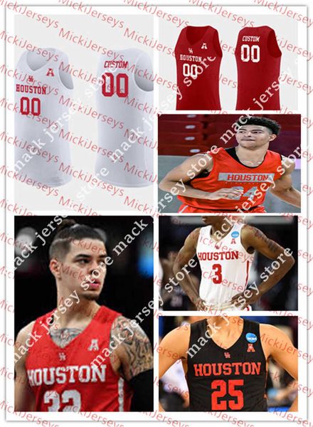 ncaa custom uh houston cougars stitched basketball jersey 5 ja'vier francis 25 josh carlton 1 jamal shead 52 kiyron powell 0 marcus sas, Black 
ncaa custom uh houston cougars stitched basketball jersey 5 ja'vier francis 25 josh carlton 1 jamal shead 52 kiyron powell 0 marcus sas, Black