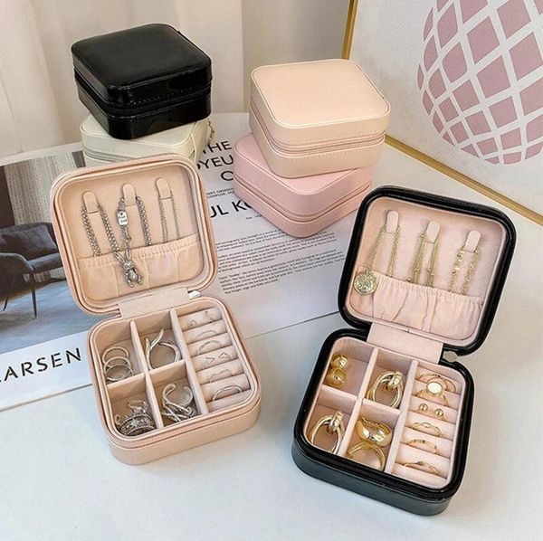 small jewelry storage box travel organizer pu leather jewelry case earrings necklace ring display boxes for proposal wedding, Black;white
small jewelry storage box travel organizer pu leather jewelry case earrings necklace ring display boxes for proposal wedding, Black;white