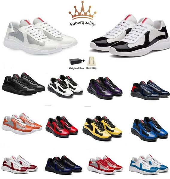 luxury men americas cup sports shoes light rubber sole fabric & patent leather runner sneakers technical fabric skateboard walking eu38-46 o, Black
luxury men americas cup sports shoes light rubber sole fabric & patent leather runner sneakers technical fabric skateboard walking eu38-46 o, Black