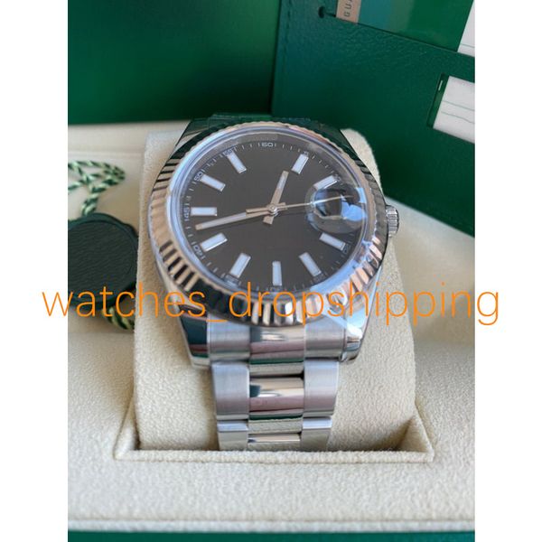 luxury mens watch 41mm datejust black luminous dial mechanical automatic self-winding stainless steel sapphire glass asian 2813 movement wat, Slivery;brown
luxury mens watch 41mm datejust black luminous dial mechanical automatic self-winding stainless steel sapphire glass asian 2813 movement wat, Slivery;brown