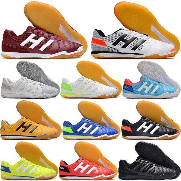 send with bag quality football boots sala ic indoor small sided flat soccer cleats mens md sole soft leather comfortable training knit footb, Black
send with bag quality football boots sala ic indoor small sided flat soccer cleats mens md sole soft leather comfortable training knit footb, Black