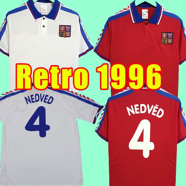 retro soccer jerseys czech republic 1996 1997 vintage uniform 96 97 home red classic football shirt #18 novotny #4 nedved #8 poborsky #19 fr, Black;yellow
retro soccer jerseys czech republic 1996 1997 vintage uniform 96 97 home red classic football shirt #18 novotny #4 nedved #8 poborsky #19 fr, Black;yellow