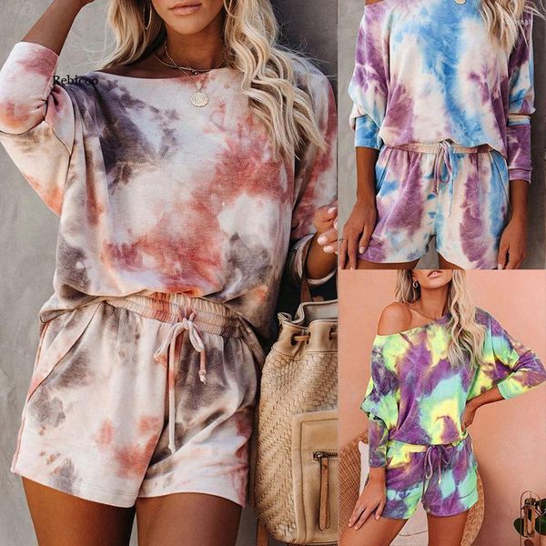 women's shorts two-piece fashion suit tie-dye european and american women's summer loose printing home wear casual lace, White;black
women's shorts two-piece fashion suit tie-dye european and american women's summer loose printing home wear casual lace, White;black