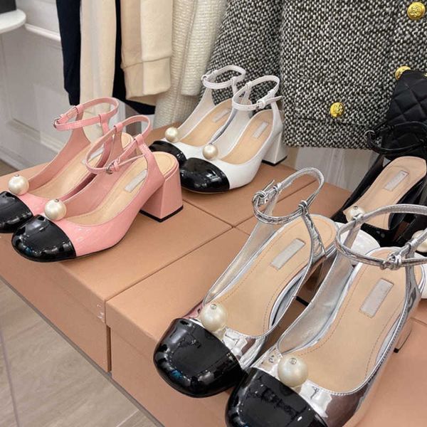 sandals 2023 luxury casual style summer new miu family high heels women's round head pearl mary jane shoes thick heel flat button singl, Black
sandals 2023 luxury casual style summer new miu family high heels women's round head pearl mary jane shoes thick heel flat button singl, Black