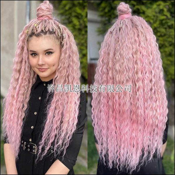 hair synthetic wigs russian white wig chemical fiber long curly crochet deep wave 22 inch ocean 1201, Black
hair synthetic wigs russian white wig chemical fiber long curly crochet deep wave 22 inch ocean 1201, Black