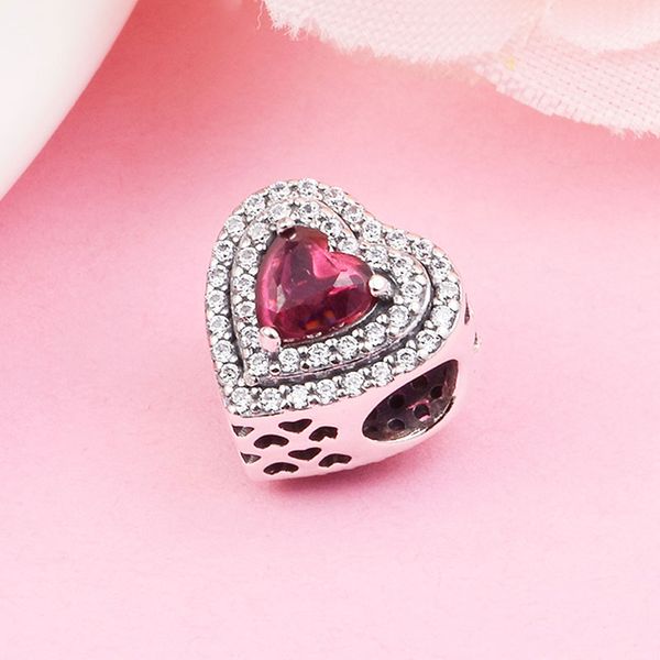 925 sterling silver sparkling levelled heart bead fits european jewelry pandora style charm bracelets, Black
925 sterling silver sparkling levelled heart bead fits european jewelry pandora style charm bracelets, Black