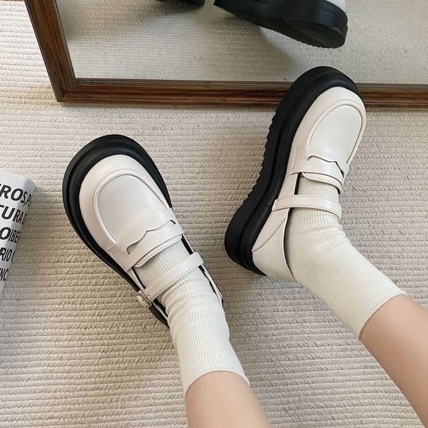 dress shoes beige versatile small leather shoes women's new thick soles and high school style shoes for spring and autumn, Black
dress shoes beige versatile small leather shoes women's new thick soles and high school style shoes for spring and autumn, Black