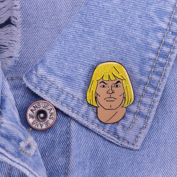masters of the universe he-man badge fabulous secret power glitter pin retro 80s cartoon brooch, Blue
masters of the universe he-man badge fabulous secret power glitter pin retro 80s cartoon brooch, Blue