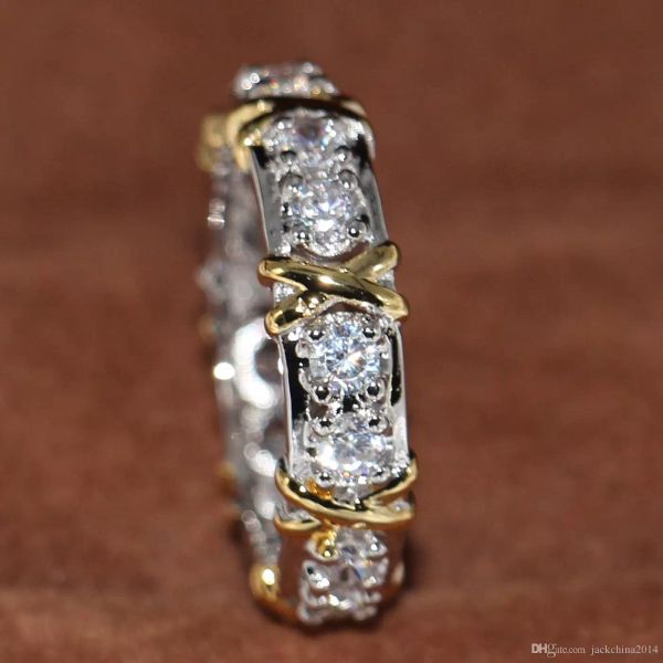wedding rings wholesale professional eternity diamonique cz simulated diamond 10kt white&yellow gold filled wedding band cross ring size 5-1, Slivery;golden
wedding rings wholesale professional eternity diamonique cz simulated diamond 10kt white&yellow gold filled wedding band cross ring size 5-1, Slivery;golden