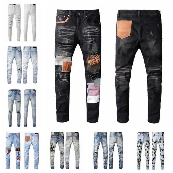 ripped fashion amirr mens jeans clothing designer pants light blue mens slim denim straight biker hole hip hop jeans men size 28-40
ripped fashion amirr mens jeans clothing designer pants light blue mens slim denim straight biker hole hip hop jeans men size 28-40