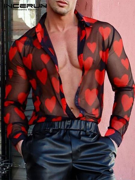 mens casual shirts fashion men shirt printed mesh transparent lapel long sleeve streetwear party nightclub shirts casual camisa incerun 7 23, White;black
mens casual shirts fashion men shirt printed mesh transparent lapel long sleeve streetwear party nightclub shirts casual camisa incerun 7 23, White;black
