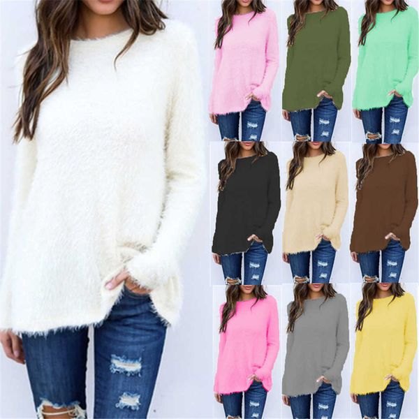 women's sweaters increase size autumn comfortable soft women plush fashion casual loose long sleeve o neck pullovers warm 230118, White;black
women's sweaters increase size autumn comfortable soft women plush fashion casual loose long sleeve o neck pullovers warm 230118, White;black