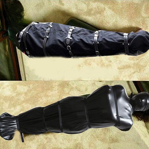 mens g-strings pu leather full body harness bondage mummy sleeping bag sack arm binder straitjacket costume sm bodysuit to, Black;brown
mens g-strings pu leather full body harness bondage mummy sleeping bag sack arm binder straitjacket costume sm bodysuit to, Black;brown