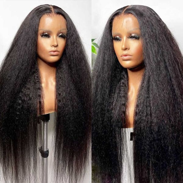lace wigs kinky straight t part 200% density brazilian remy human hair 30 32 inch pre plucked yaki for black women 230106, Black;brown
lace wigs kinky straight t part 200% density brazilian remy human hair 30 32 inch pre plucked yaki for black women 230106, Black;brown