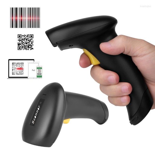 Image of Wireless Barcode Scanner Handheld Pocket QR 2.4G Bar Code Reader PDF417 For Inventory Terminal Supermarket Warehouse