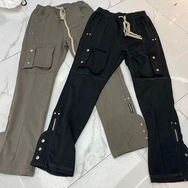men's pants loose raf casual drawstring men women 1:1 far archive black trousers