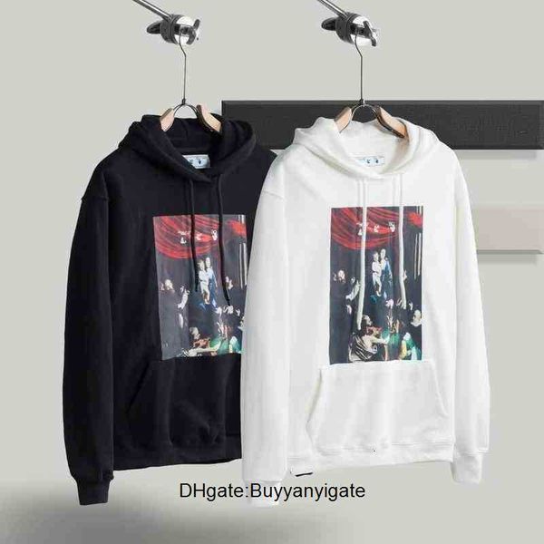 off fashion t-shirts correct brand version tide style oil painting virgin arrstyle loose men's and women's terry hoodie ev9l, Black
off fashion t-shirts correct brand version tide style oil painting virgin arrstyle loose men's and women's terry hoodie ev9l, Black