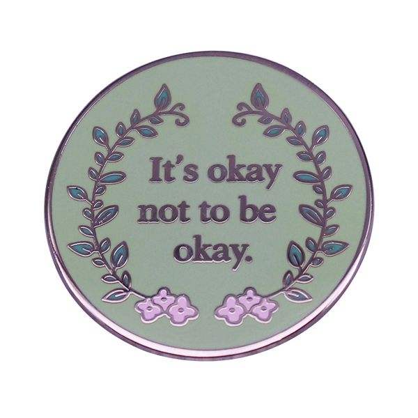 it's okay not to be okay brooch mental health awareness enamel pin positive awareness badge, Blue
it's okay not to be okay brooch mental health awareness enamel pin positive awareness badge, Blue