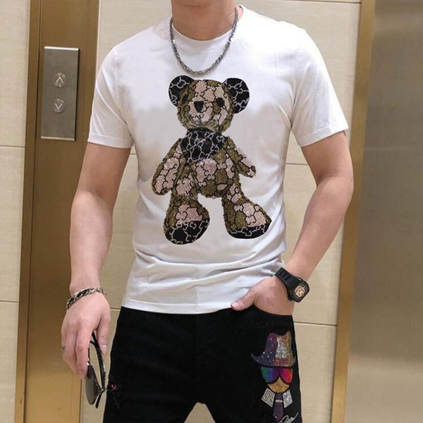 trendy men's t-shirts rhinestone cartoon design trend band male tees 2023 summer cotton men casual young popular style clothing m-5xl, White;black
trendy men's t-shirts rhinestone cartoon design trend band male tees 2023 summer cotton men casual young popular style clothing m-5xl, White;black