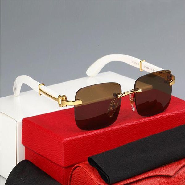 man carti glasses designer sunglasses women fashion frameless rectangle coating buffalo horn sunglass uv400 evidence eyeglass wooden me vbis, White;black
man carti glasses designer sunglasses women fashion frameless rectangle coating buffalo horn sunglass uv400 evidence eyeglass wooden me vbis, White;black