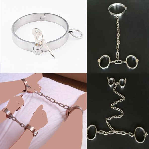 mens g-strings stainless steel ankle cuffs neck collar couples roleplay set bondage handcuffs shackles slave collar cuffs restr, Black;brown
mens g-strings stainless steel ankle cuffs neck collar couples roleplay set bondage handcuffs shackles slave collar cuffs restr, Black;brown