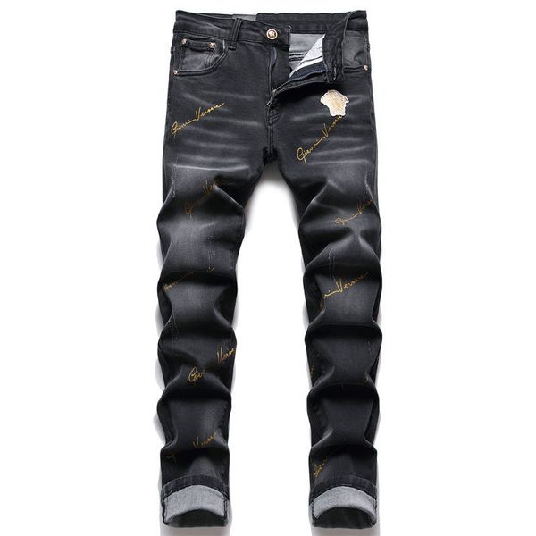 new jeans chino pants pant men's trousers stretch close-fitting slacks washed straight skinny embroidery patchwork ripped mens trend br, Blue
new jeans chino pants pant men's trousers stretch close-fitting slacks washed straight skinny embroidery patchwork ripped mens trend br, Blue