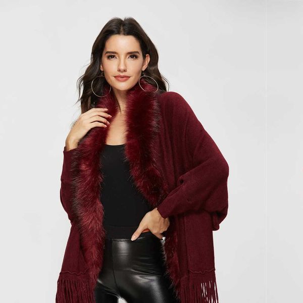 women's sweaters knits tees ladies long sleeve mid length faux fur collar knittwear casual cardigans sweater female knitted coat 230118, White;black
women's sweaters knits tees ladies long sleeve mid length faux fur collar knittwear casual cardigans sweater female knitted coat 230118, White;black