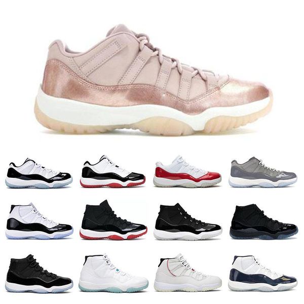 2023 men women basketball shoes jumpman 11 11s rose gold low concord bred cap and gown white metallic silver sport sneakers mens trainer
2023 men women basketball shoes jumpman 11 11s rose gold low concord bred cap and gown white metallic silver sport sneakers mens trainer