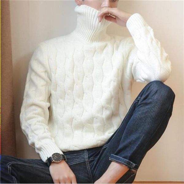 new winter pullover men sweater coat knitted turtleneck men sweater man solid high collar mens turtleneck sweaters iggeg, White;black
new winter pullover men sweater coat knitted turtleneck men sweater man solid high collar mens turtleneck sweaters iggeg, White;black