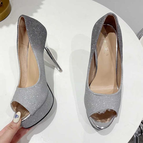 shoes new fish-mouth high-heeled shoes summer thin heel sequin cloth banquet bride shoes high-heeled, Black
shoes new fish-mouth high-heeled shoes summer thin heel sequin cloth banquet bride shoes high-heeled, Black