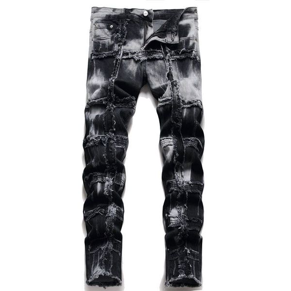 new jeans chino pants pant men's trousers stretch close-fitting slacks washed straight skinny embroidery patchwork ripped mens trend br, Blue
new jeans chino pants pant men's trousers stretch close-fitting slacks washed straight skinny embroidery patchwork ripped mens trend br, Blue