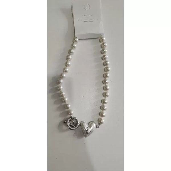 baroque designer pearl heart pendant necklace love planet shape ot buckle bracelet statement chain choker fashion track jewelry, Silver
baroque designer pearl heart pendant necklace love planet shape ot buckle bracelet statement chain choker fashion track jewelry, Silver