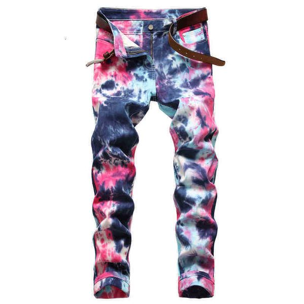 men's jeans high street fashion tie dyed colorful binfen elastic small straight jeans, Blue
men's jeans high street fashion tie dyed colorful binfen elastic small straight jeans, Blue