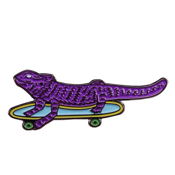 lizard on skateboard enamel pin cute animal badge funny kids gift shirts backpack accessory, Blue
lizard on skateboard enamel pin cute animal badge funny kids gift shirts backpack accessory, Blue