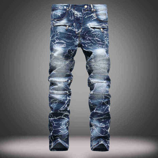 men's jeans men's nostalgic locomotive straight tube fashion personality pants, Blue
men's jeans men's nostalgic locomotive straight tube fashion personality pants, Blue