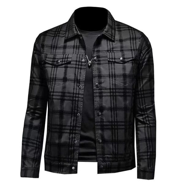 new men's jacket in spring and autumn season, korean version, slimming trend, checked jacket, men's fashion brand, personalized fa, Black;brown
new men's jacket in spring and autumn season, korean version, slimming trend, checked jacket, men's fashion brand, personalized fa, Black;brown