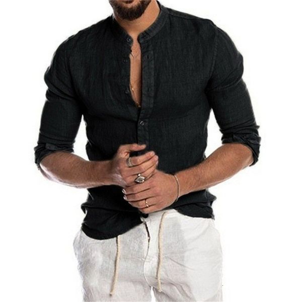 mens casual shirts fashion mens solid color linen long sleeve shirt stand collar cardigan long sleeve loose mens shirt 230114, White;black
mens casual shirts fashion mens solid color linen long sleeve shirt stand collar cardigan long sleeve loose mens shirt 230114, White;black