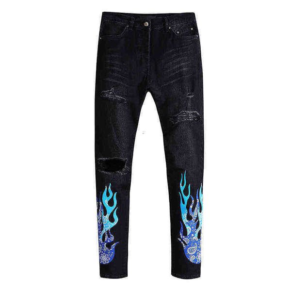 men's jeans black men's jeans paint printing elastic trend fashion versatile straight pants, Blue
men's jeans black men's jeans paint printing elastic trend fashion versatile straight pants, Blue