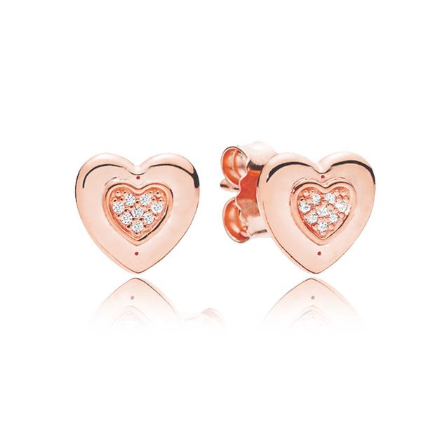 18k rose gold love hearts stud earrings for pandora cz diamond wedding jewelry for women 925 sterling silver earring set with original box, Golden;silver
18k rose gold love hearts stud earrings for pandora cz diamond wedding jewelry for women 925 sterling silver earring set with original box, Golden;silver