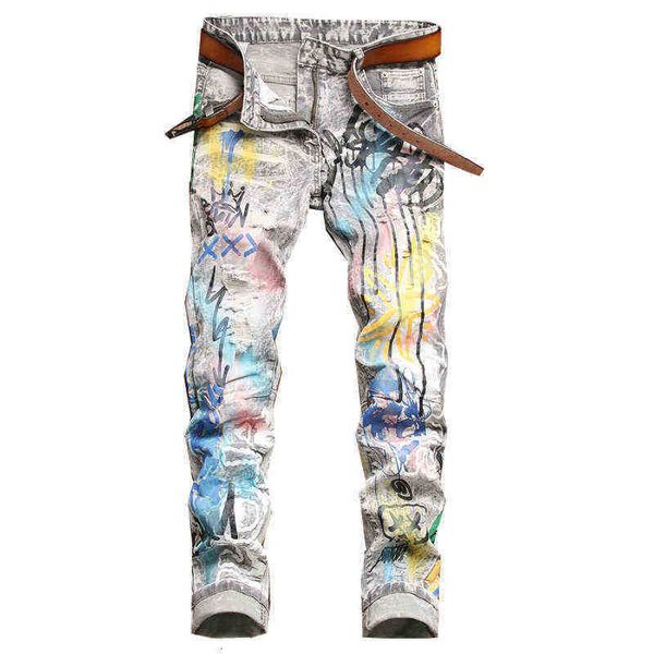 men's jeans denim style paint embroidery hole sticking cloth men's elastic small leg jeans, Blue
men's jeans denim style paint embroidery hole sticking cloth men's elastic small leg jeans, Blue