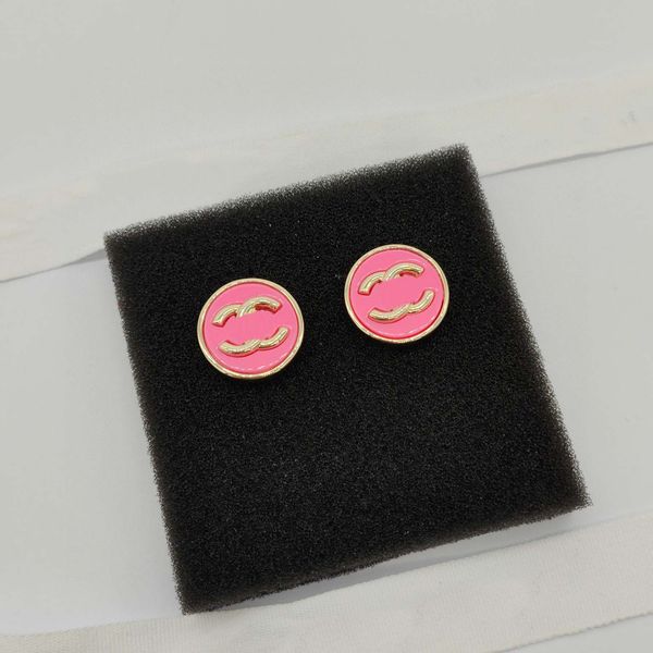 2023 luxury quality charm round shape stud earring with pink color in 18k gold plated have box stamp ps7509a, Golden
2023 luxury quality charm round shape stud earring with pink color in 18k gold plated have box stamp ps7509a, Golden