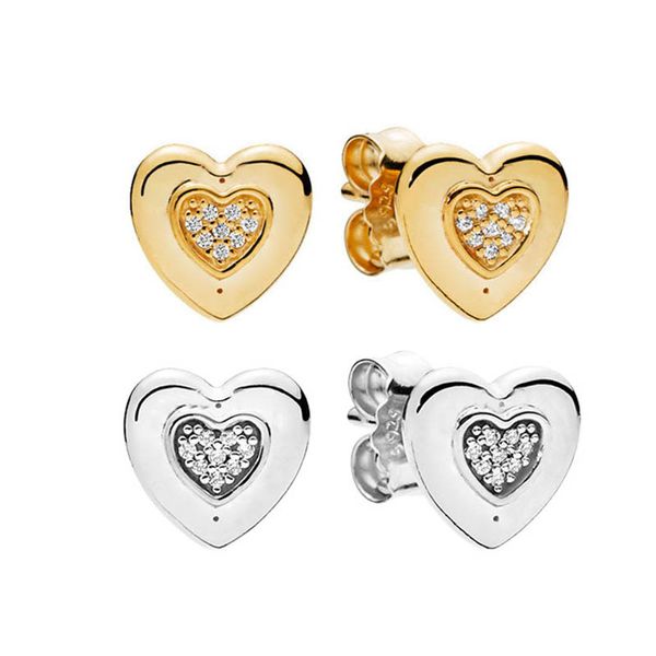 authentic sterling silver love heart stud earrings for pandora women girls wedding jewelry yellow gold plated girlfriend gift earrings with, Golden;silver
authentic sterling silver love heart stud earrings for pandora women girls wedding jewelry yellow gold plated girlfriend gift earrings with, Golden;silver