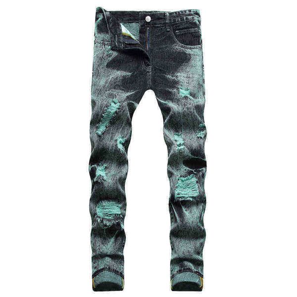 men's jeans loose large tie dyed green black straight hole street fashion casual four seasons jeans, Blue
men's jeans loose large tie dyed green black straight hole street fashion casual four seasons jeans, Blue