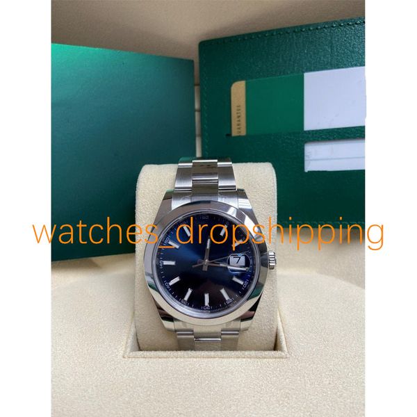 original box mens watch 41mm blue dial smooth bezel stainless steel automatic mechanical ref.126334 316l oyster strap 2813 movement man wris, Slivery;brown
original box mens watch 41mm blue dial smooth bezel stainless steel automatic mechanical ref.126334 316l oyster strap 2813 movement man wris, Slivery;brown